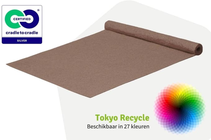 GJ Floors - Budget loper Tokyo Recycle | Mokka - Breedte x Lengte: 2 meter / 5 meter