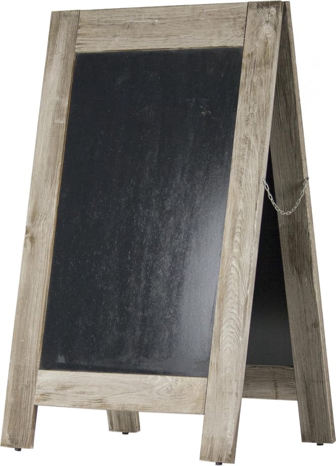 Stoepbord / Krijtbord "old look" dik model