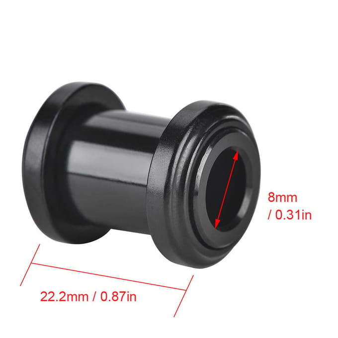 Adapter Hardware voor Mountainbike Achterdemper 58mm naar 22.2mm (22,2*8mm) gray