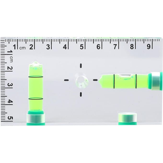 Mini Waterpas met 3 Magneten Compact Acryl Waterpasgereedschap voor Horizontale en Verticale Meting white