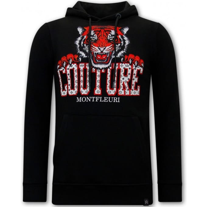 Tony Backer Hoodie met print tiger head
