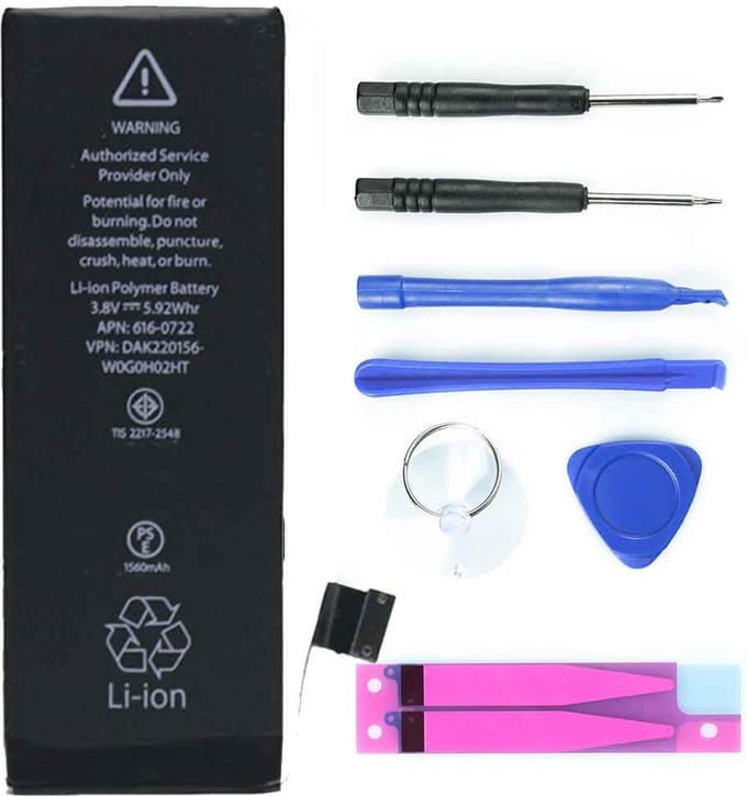 iPhone 5S Batterij Reparatie Kit – 1560 mAh – Gereedschap