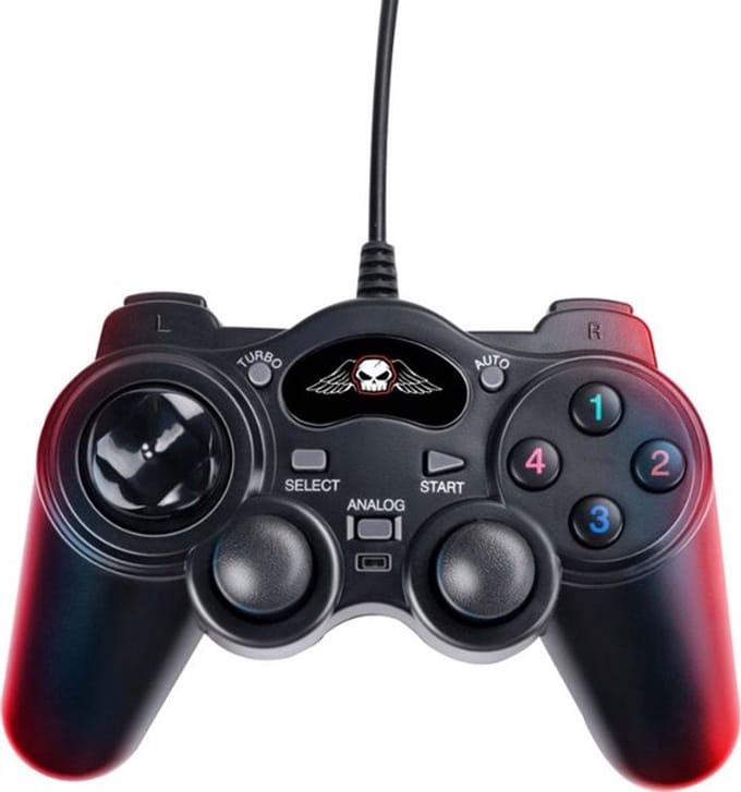 No Fear Gaming Controller - USB A - 1,5 M kabel - Plug & Play - Controller instelbaar - Zwart