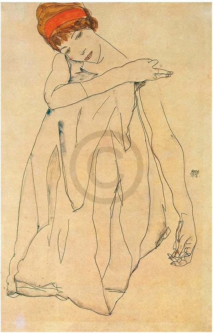 Kunstdruk Egon Schiele - Die Tänzerin 40x50cm