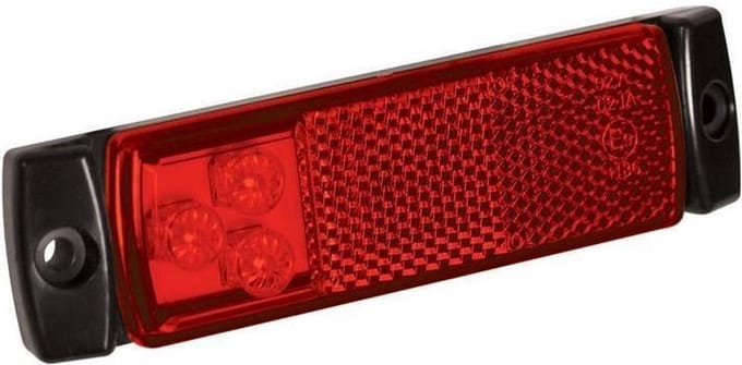 ProPlus Markeringslamp - LED - Waterdicht - 126 x 30 mm - Rood - 12/24V