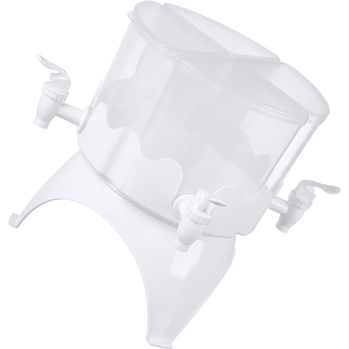 Drankdispenser Grote Capaciteit Plastic 4 Compartimenten Roterend Koelkast Koude Drank Ketel met white