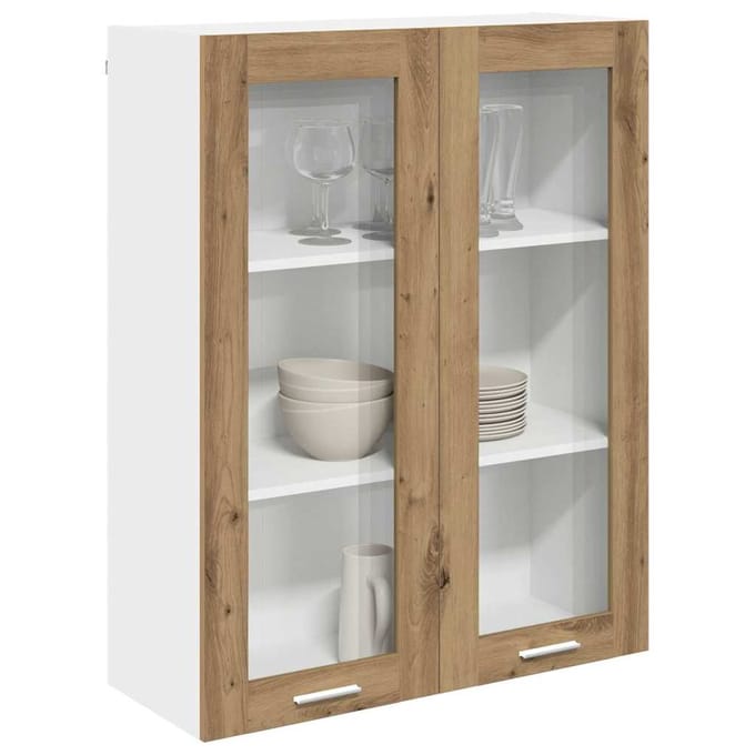 vidaXL - Hangkast - Artisan - Eiken - 80 - x - 31 - x - 100 - cm - Bewerkt - hout