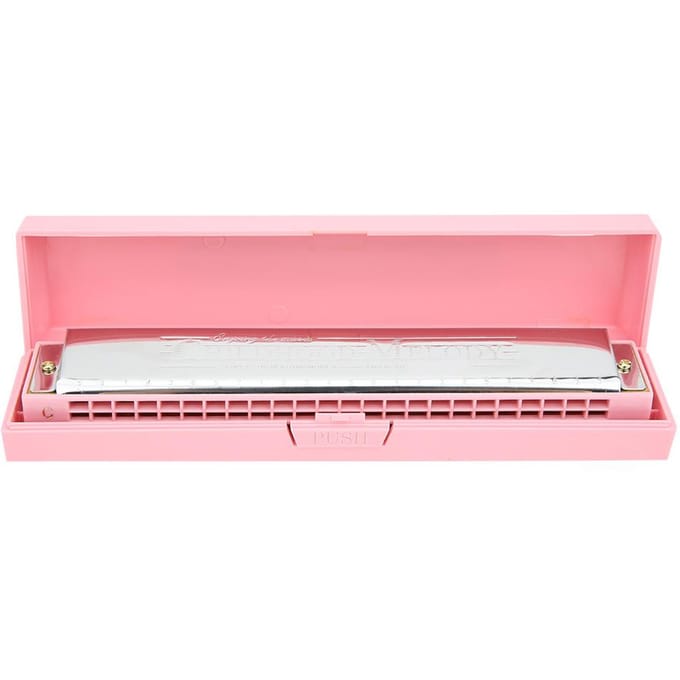 Professionele Mondharmonica Diatonische Harp C Toon Roestvrijstalen Dekplaat 24?HolePink roze