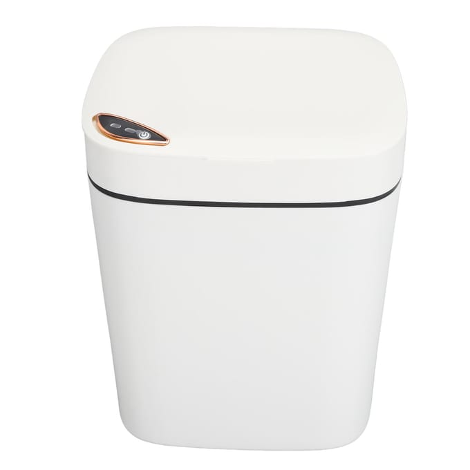 Slimme Prullenbak Multifunctioneel Waterdicht Bewegingssensor Automatische Afvalbak met Deksel voor Badkamer white
