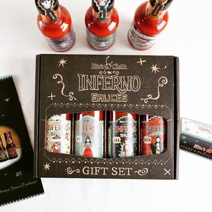Mic's Chilli Inferno Sauce Gift Set 4x 160ml