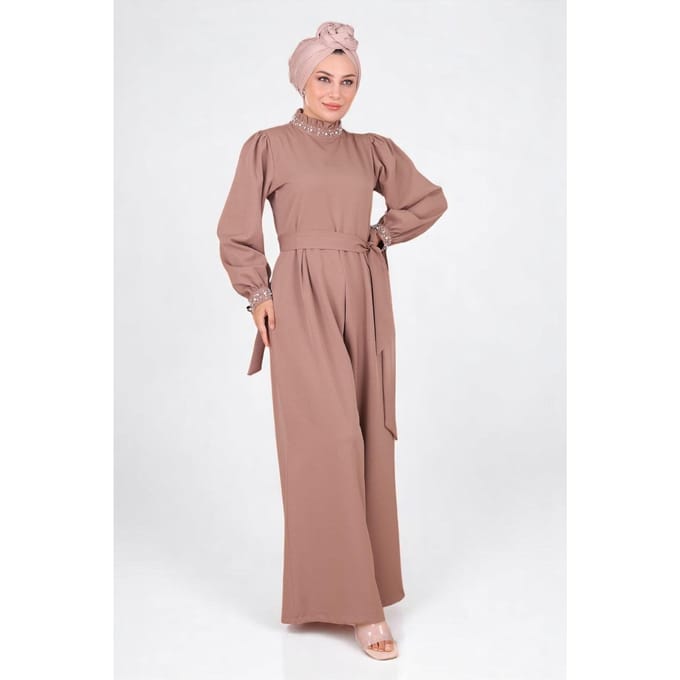 Parel Detailed Jumpsuit-jurk Nerts