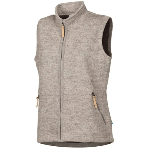 Ivanhoe dames wollen vest NLS Coco Latte 100% ongeverfde wol - Beige