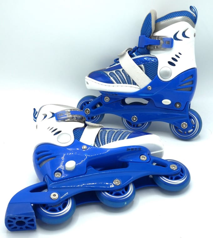 Inline skates verstelbaar maat 29 - 32 blauw