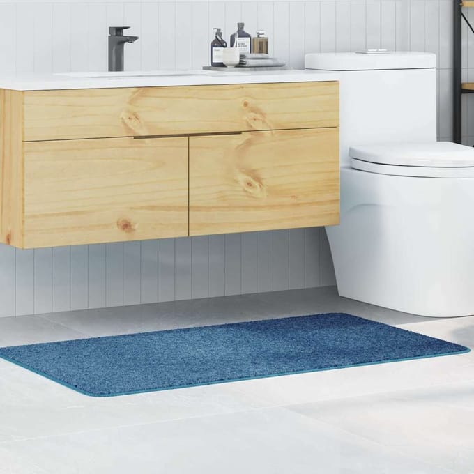 vidaXL - Antislip - Badmat - Blauw - 70 - x - 120 - cm - PP