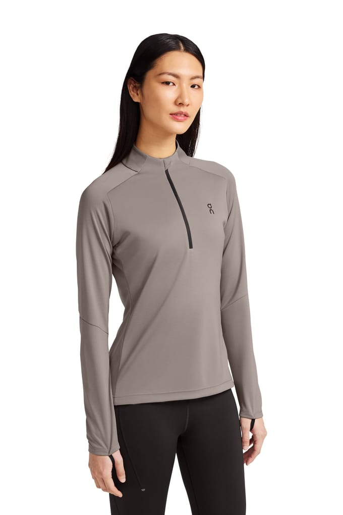 On Climate Shirt 2 Cinder Maat: M | Longsleeves Outlet | Dames | Grijs
