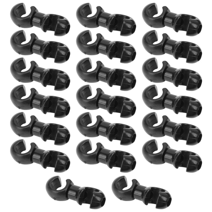 20 PCS Clip de Câble de Frein Anneau de Fixation de Ligne de Durite Noir Guide SHook pour VTT Vélo gray