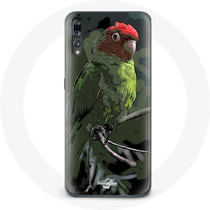 Coque pour Huawei P20 Pionus Perroquet Rouge Vert