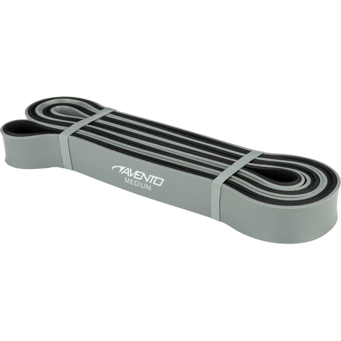 Avento Fitness Powerband Latex - Medium - Grijs/Zwart
