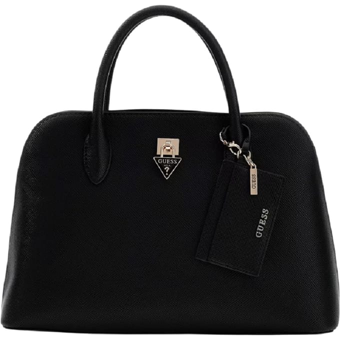 GUESS handtas schoudertas Patsie Two Compartment Satchel Black zwart
