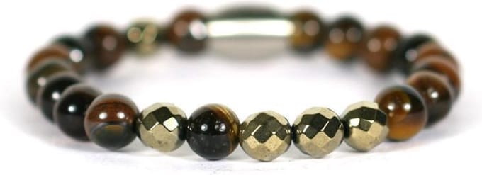 IbizaMen KIDS - pyrite  tijgeroog 6mm - 14cm