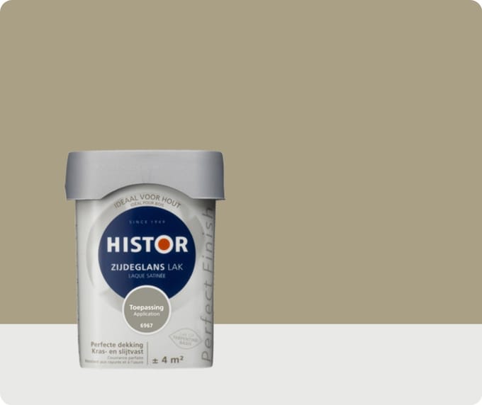 Histor Perfect Finish Lak Zijdeglans 0,25 liter - Toepassing