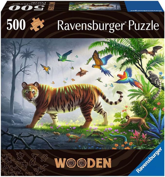 Ravensburger Houten Legpuzzel 500 stuk(s) Tijger