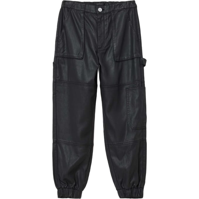 AllSaints Mila Denim Trouser Coated Black Taglia: 10 | Pantaloni cargo Outlet | Donna | Blu