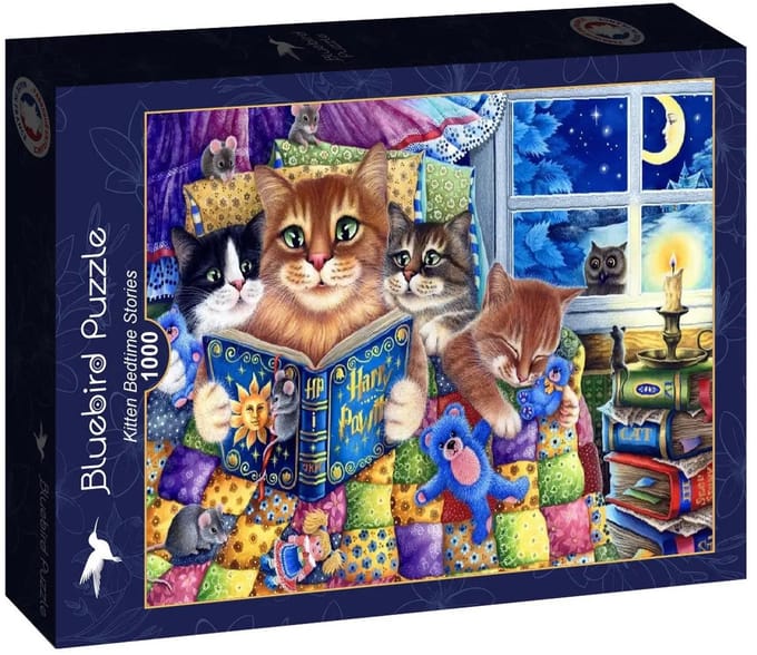 Kitten Bedtime Stories Puzzel 1000 Stukjes
