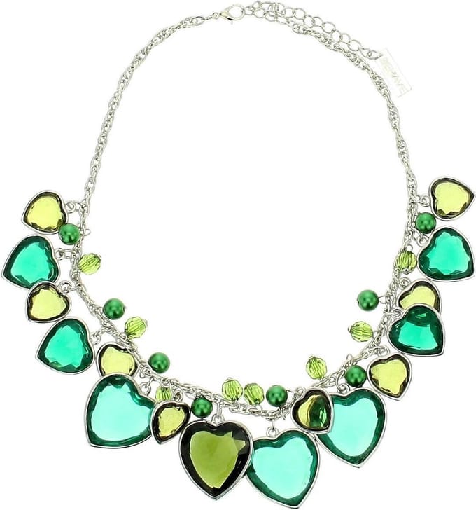 Behave ketting - Groene harten - Nikkelvrij - Verfijnde mode