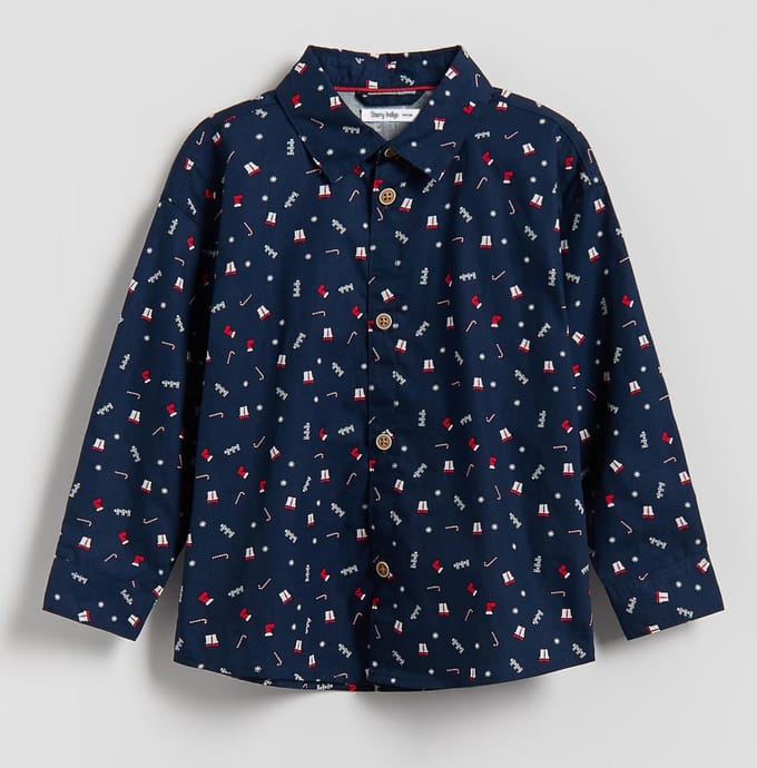 Starry Indigo - Jongens kerst overhemd