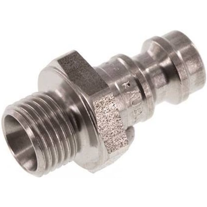 RVS DN 5 Luchtkoppeling Insteeknippel G 1/8 inch Buitendraad - CLP5-M-S-018