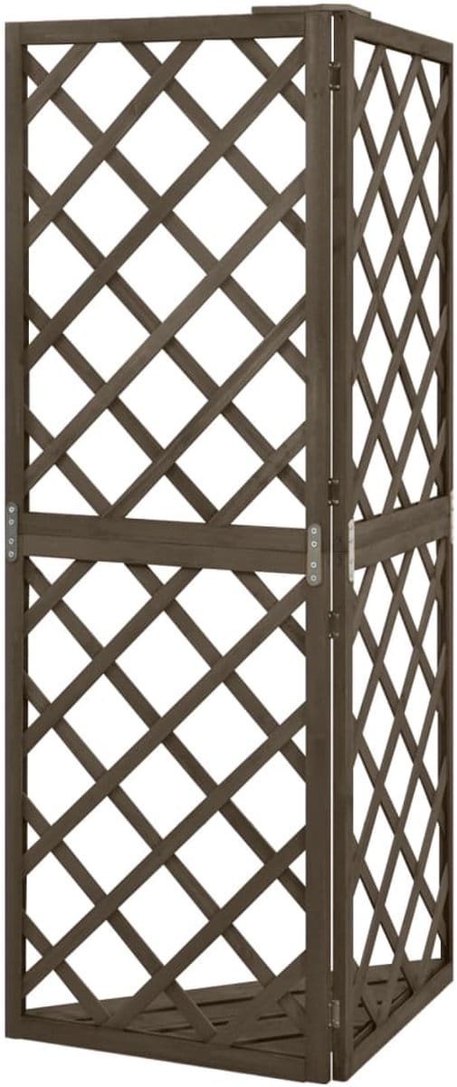 Hoektrellis-Grijs-Massief-Vurenhout-50x50x145cm
