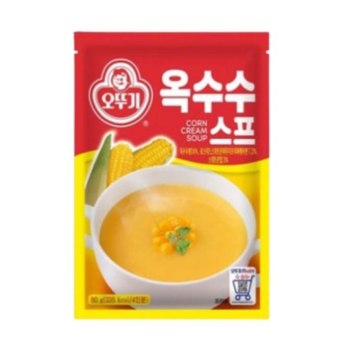 Otoki Soupe de Maïs Style Coréen Soupe Instantanée Crémeuse au Maïs 80g, 1 pièce/3 pièces 1ea red