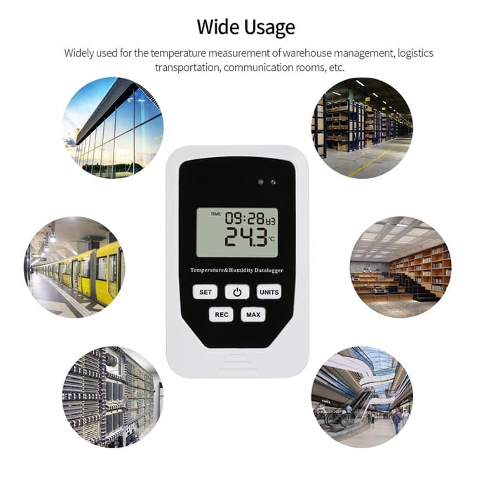 Mini USB Vochtigheid Temperatuur Datalogger RH TEMP Datalogger Recorder Humiture Recording Meter met blauw