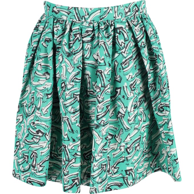 Miu Miu minirokje met pijlprint in veelkleurige nylon