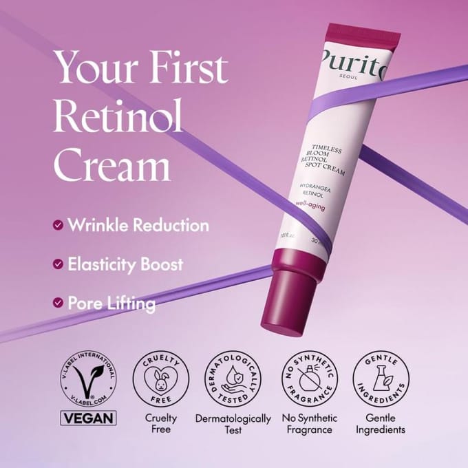 PURITO SEOUL - Timeless Bloom Retinol Spot Cream, 30 ml - punktowy krem z retinolem