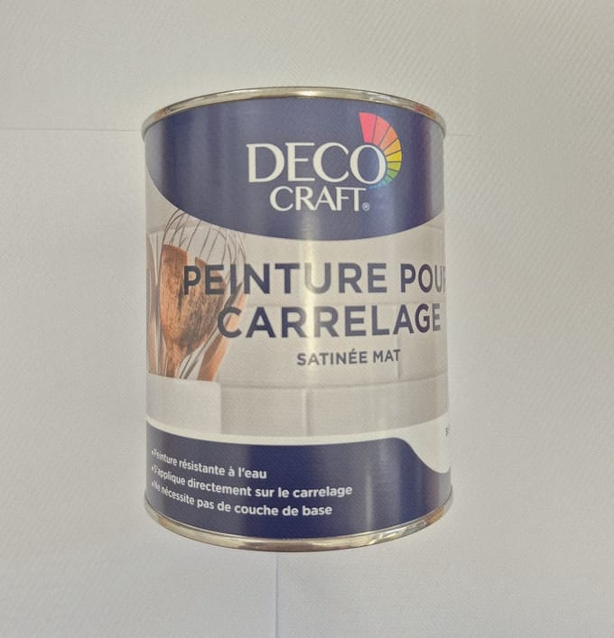 Deco craft tegelverf satin mat blanc 750ml