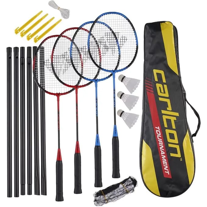 Set badmintonrackets voor 4 spelers Carlton Tournament