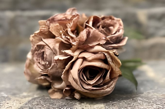 Boeket oudroze rozen en hortensia's Buitengewoon de Boet