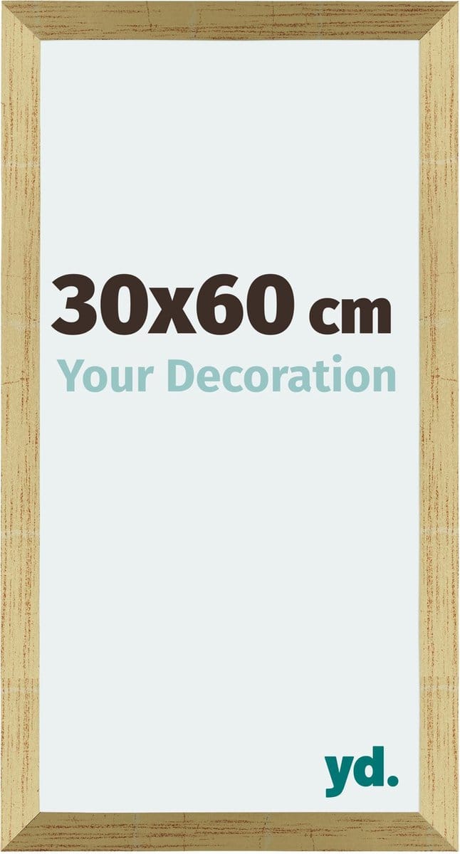 Your Decoration - Fotolijst 30x60 cm - MDF - Goud Glans - Mura