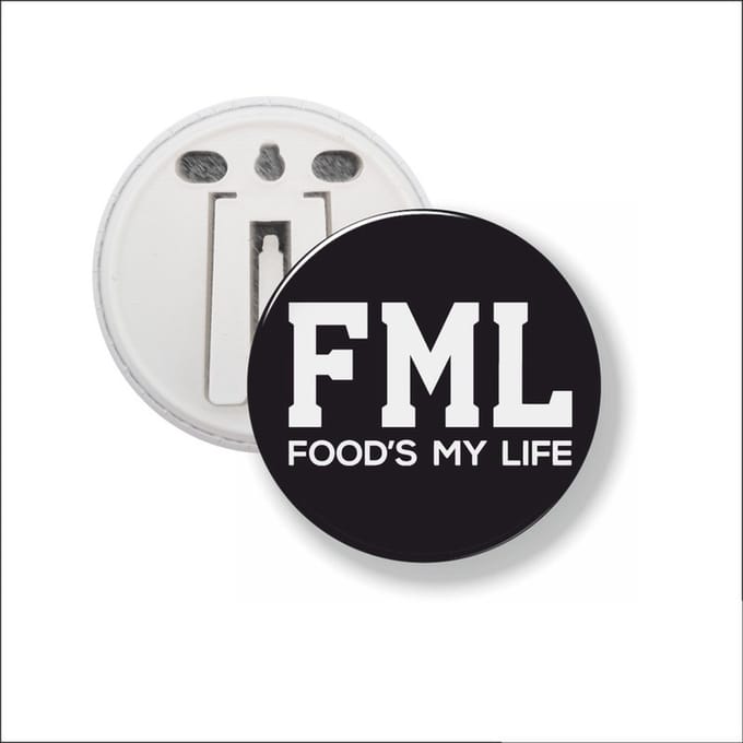 Button Met Clip 58 MM - FML Foods My Life