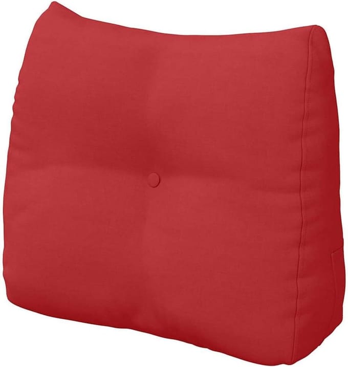 Rugkussen - Lendensteun - Comfortabel Lezen - Ergonomisch Ontwerp - 60 x 50 cm - Rood