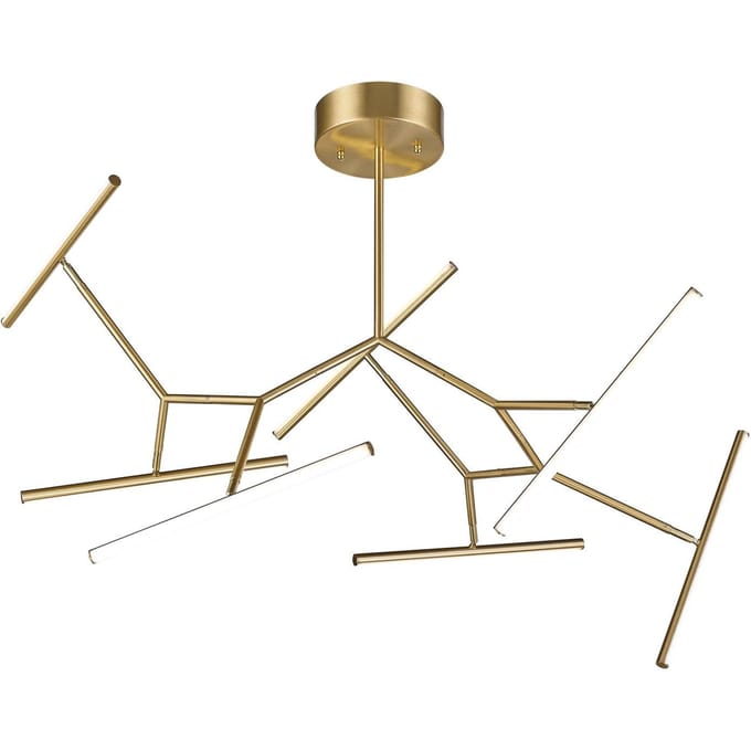 Zambelis LED plafondlamp 2073, 7-lamps 120 cm, goud