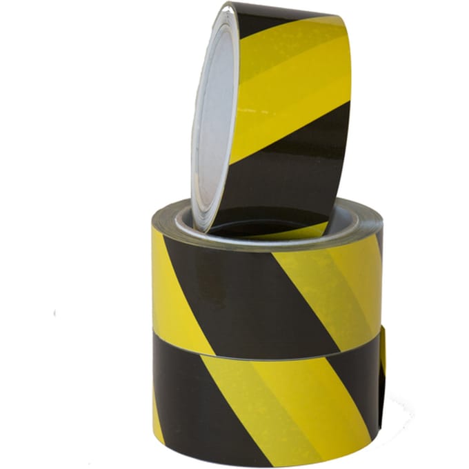 Waarschuwingstape IEZZY 50mmx66m zwart/geel
