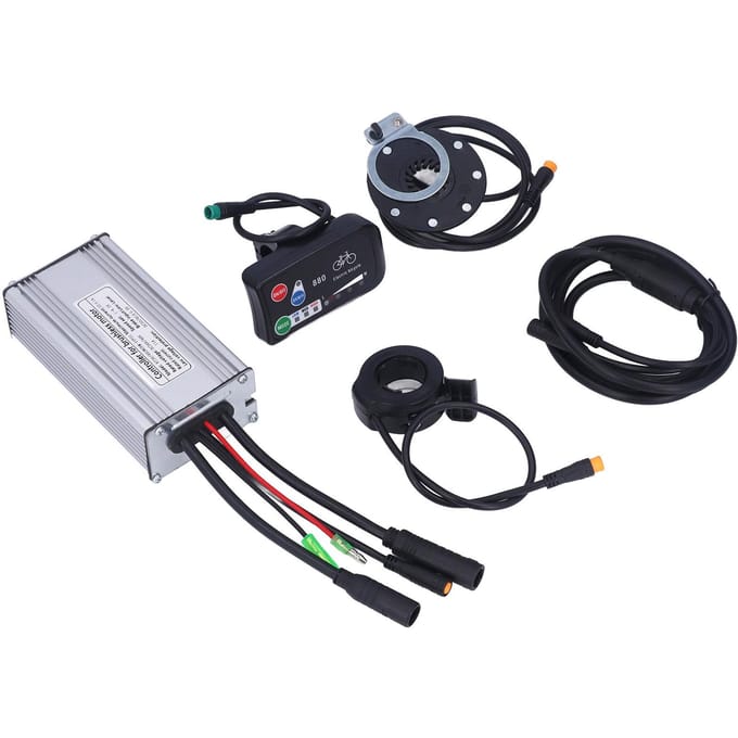 Fiets Lithium Batterij Ombouwset 22A Controller LED 880 Display 1 naar 2 Aansluitkabel Kit gray