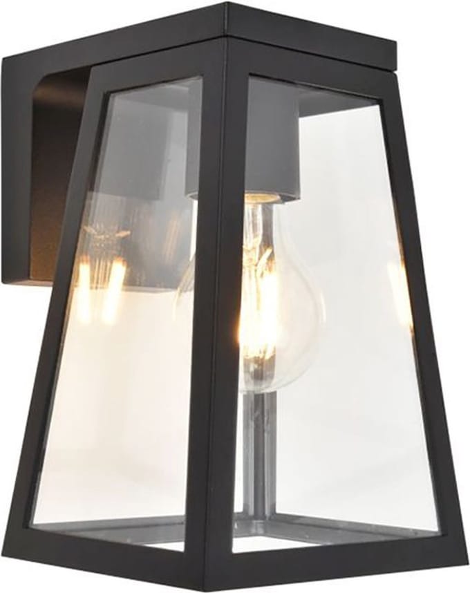 LUTEC - Flair Solar - Wandlamp voor buiten - E27 - Zwart