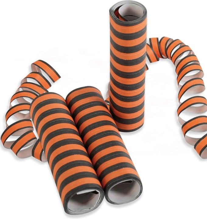 Halloween Serpentine 3 Rollen - oranje zwart