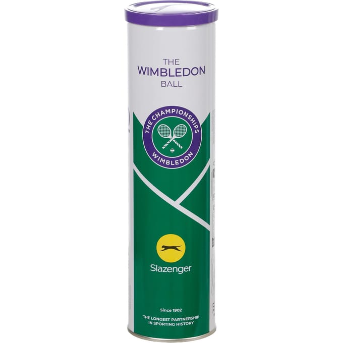 Slazenger S TB WIMBLEDON 4TIN Unisex Tennisballen - Geel