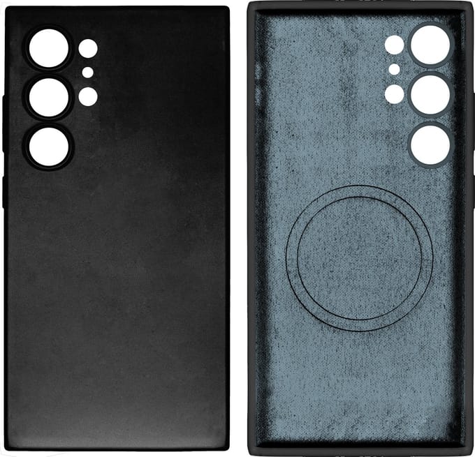 Rixus For Samsung Galaxy S24 Ultra 5G S928B Soft TPU Phone Case With MagSafe Black