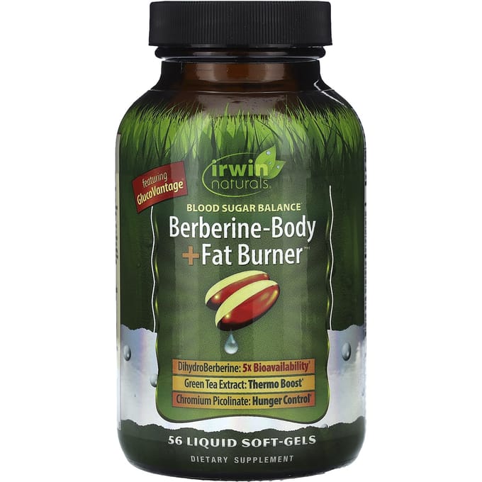 Berbérine pour tout le corps + brûleur de graisse, 56 gélules liquides
